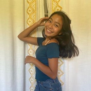 Small cropped off the shoulder top from Ross.